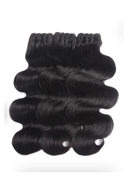 {3Pcs+Frontal} Double Drawn Body Wave 3 Bundles Hair With 13x4 Lace Frontal Human Hair Virgin Hair Weave - Image 4