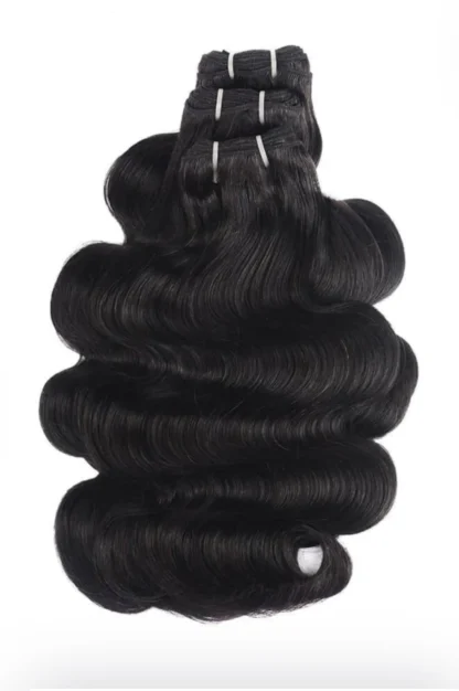 {3Pcs+Frontal} Double Drawn Body Wave 3 Bundles Hair With 13x4 Lace Frontal Human Hair Virgin Hair Weave - Image 3