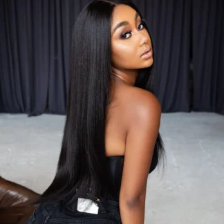Human Hair Blend HD Lace Frontal Wig - ZARA