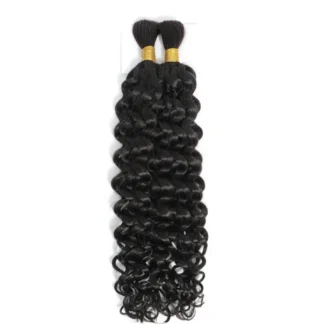 Water Wave Bulk Human Hair Extension For Braiding No Weft Bulk  100g One Bundle/Pack