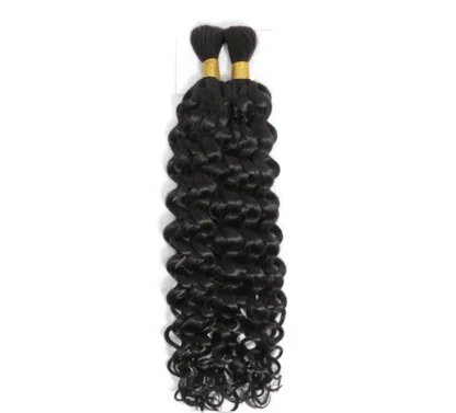 Water Wave Bulk Human Hair Extension For Braiding No Weft Bulk  100g One Bundle/Pack