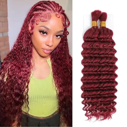 Loose Deep Bulk Human Hair Extension For Braiding No Weft Bulk 100g One Bundle/Pack - Image 3
