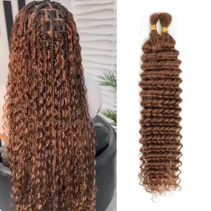Loose Deep Bulk Human Hair Extension For Braiding No Weft Bulk 100g One Bundle/Pack - Image 4