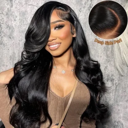 Easy-Wear Body Wave Glueless 13x4 Lace Wig Breathable Cap & Bleached Knots Human Hair - Image 9