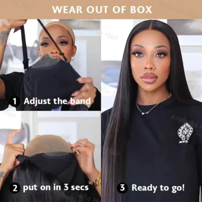 Easy-Wear Body Wave Glueless 13x4 Lace Wig Breathable Cap & Bleached Knots Human Hair - Image 3
