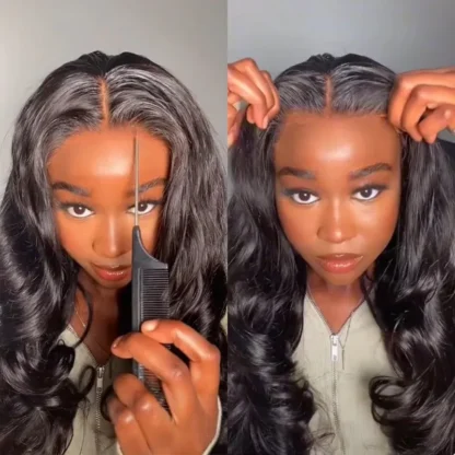 Easy-Wear Body Wave Glueless 13x4 Lace Wig Breathable Cap & Bleached Knots Human Hair - Image 2