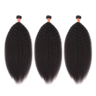 {3Pcs} Yaki Straight Hair 3 Bundles/Pack Human Hair Extensions