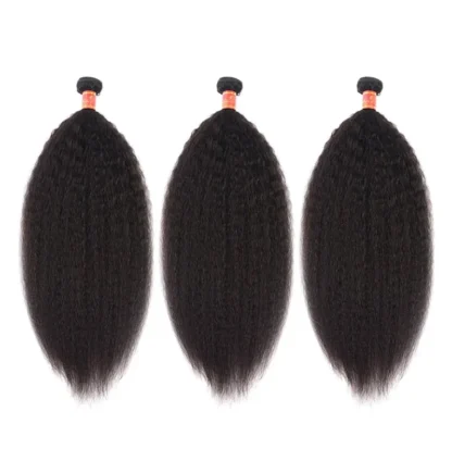 {3Pcs} Yaki Straight Hair 3 Bundles/Pack Human Hair Extensions