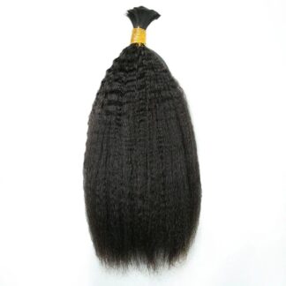 Kinky Straight Bulk Human Hair Extension For Braiding No Weft Bulk 100g One Bundle/Pack