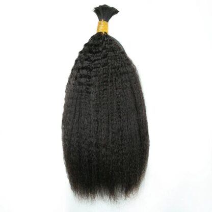 Kinky Straight Bulk Human Hair Extension For Braiding No Weft Bulk 100g One Bundle/Pack